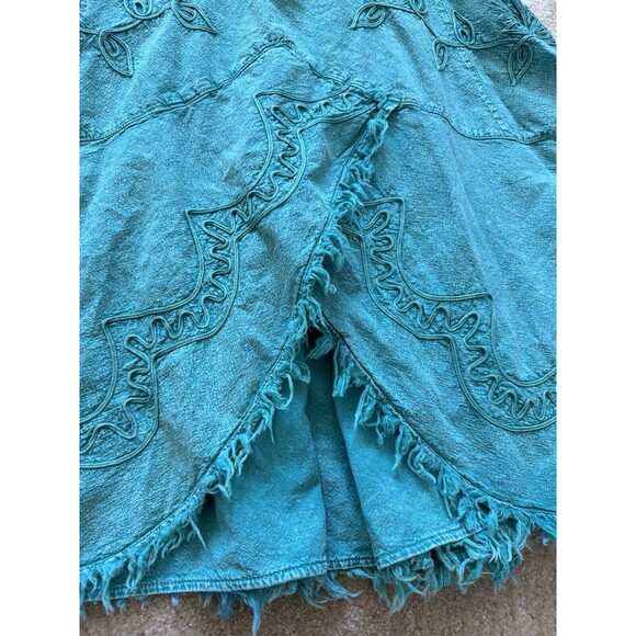 Inca Cottons Women Maxi Dress Babydoll Empire Waist Embroidered 1XL Boho Y2K - Picture 6 of 10